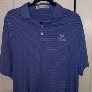 Valhalla Golf Club Navy Striped Polo Shirt